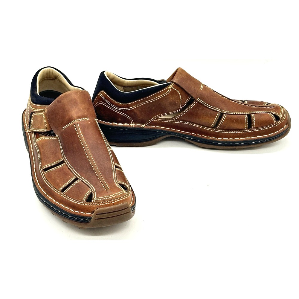 Timberland Altamont Mens Brown Leather Fisherman Sandals Shoes NWOB Size 11 M
